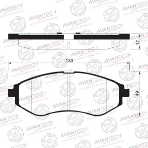 Колодки тормозные дисковые Avantech передние (противоскрипная пластина в компл.) AV121 AVANTECH