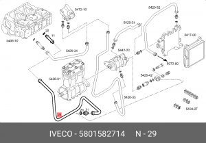 трубка топливная!\ IVECO CURSOR 5801582714 IVECO