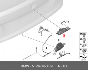 кнопка открывания багажника!\ BMW F25 51 24 7 463 161 BMW