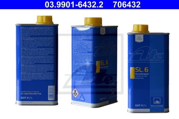 Тормозная жидкость SL.6 DOT4 (1,0л) 03-9901-6432-2 03.9901-6432.2 ATE
