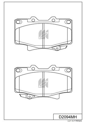 Колодки тормозные дисковые пер. TOYOTA LAND CRUISER 80 4.04.5 4.2TD 90- D2094MH D2094MH MK KASHIYAMA