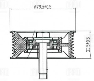 Ролик привод. ремня для а/м Land Rover Range Rover IV (12-) 3.0SC/5.0SC (опор.)  CM 5878 TRIALLI