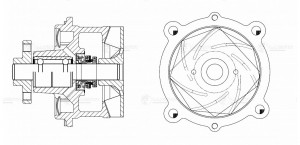 Насос водяной МАЗ Deutz TD226B (4 болта)  LWP1204 LWP1204 LUZAR