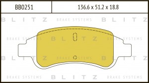 Колодки тормозные дисковые передние CITROEN C4/Berlingo 96-PEUGEOT Partner 00- B BB0251 BLITZ