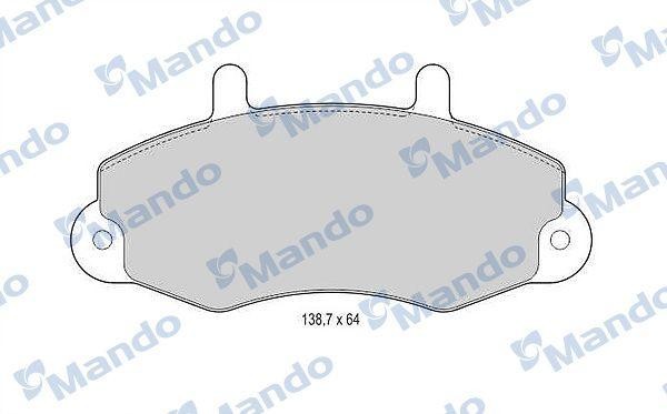 Колодки тормозные FORD Transit (94-00) передние (4шт.) MANDO MBF015009 MANDO