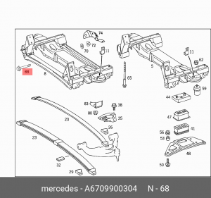 Болт MERCEDES OE A 670 990 03 04 MERCEDES BENZ