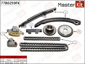 Комплект цепи ГРМ NISSAN X-TRAIL (T31) 10  QR25DE 77B0259FK 77B0259FK MASTER KIT