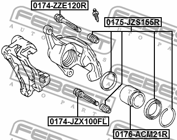 Ремкомплект суппорта заднего TOYOTA MARK 2 -1996 0175-JZS155R 0175-JZS155R FEBEST