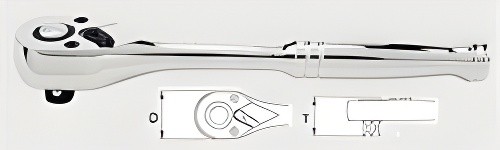 ТРЕЩОТКА 1/4' 36ЗУБ. 131ММ TOPTUL (CHAG0813) CHAG0813 TOPTUL