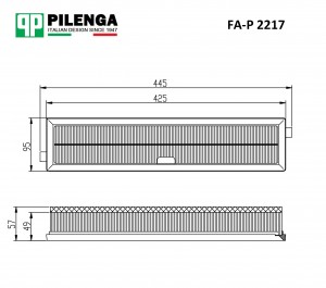 Фильтр воздушный BERLINGO, PARTNER 1.6 08- FA-P2217 FAP2217 PILENGA