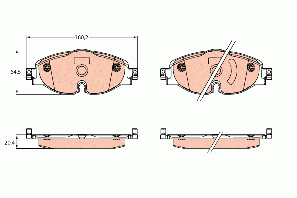 VW GOLF VII (2012>)/AUDI A3 [8V] (2013>) БЕЗ ДАТЧИКА GDB2143 TRW