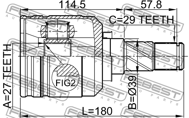 ШРУС 0211-J31LH 0211-J31LH FEBEST