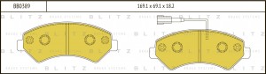 Колодки тормозные дисковые передние CITROEN Jumper 06-FIAT Ducato 06-PEUGEOT Box BB0389 BLITZ