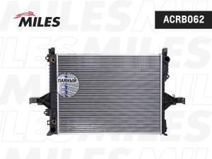 Радиатор (паяный) VOLVO S60 2.0-2.5 00- / S80 2.0-2.9 98-06 / XC70 2.4-2.5 00- A ACRB062 MILES