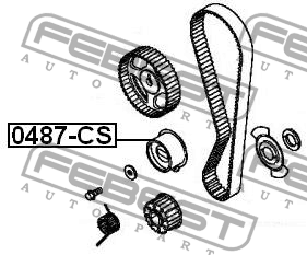 Ролик натяжной ГРМ MITSUBISHI LANCER (CS) 0487-CS 0487-CS FEBEST