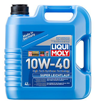 Масло моторное LIQUI MOLY SUPER LEICHTLAUF 10W40 п/синт.4л 1916 LIQUI MOLY