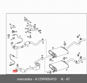 болт системы выпуска!\ MB W202 1.8i 97-00 A 129 990 04 10 MERCEDES BENZ