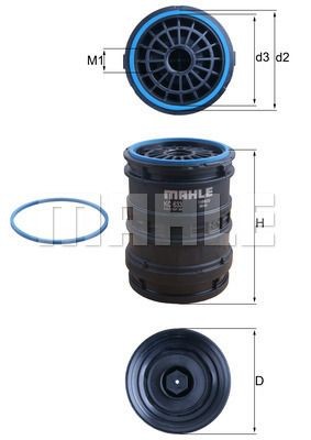Фильтр топливный грубой очистки DEUTZ/FIAT/IVECO/MB/RVI/VO KC 633D MAHLE KNECHT