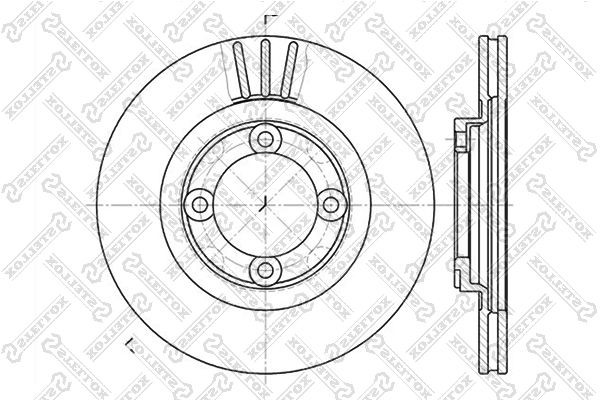 диск тормозной передний!\ Mazda 626 1.8/2.0D 87-92 6020-3219V-SX STELLOX