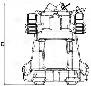 Суппорт торм. BMW 3 F30 (11-)/4 F30 (13-)/1 F20/F21 (11-) перед. прав. d=54мм (C CF 084727 TRIALLI