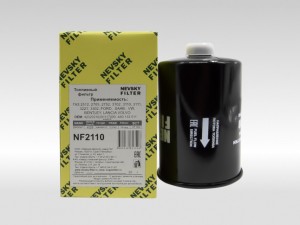Фильтр топливный ГАЗ-3110,31029,3102i тонкой очистки (дв.ЗМЗ-406) (гайка) NEVSKY NF2110 NEVSKY FILTER