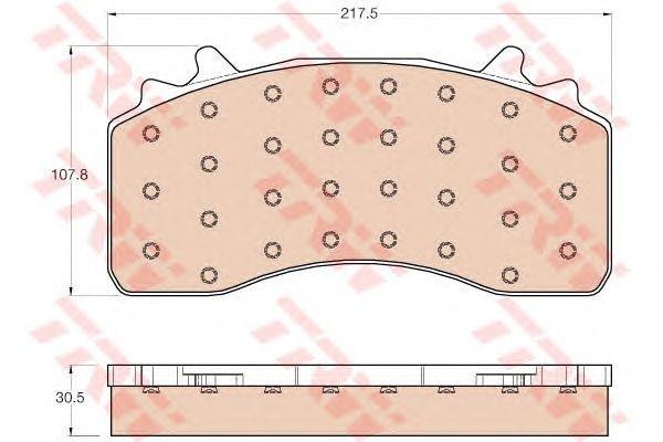 GDB5114 колодки тормозные дисковые! (без р/к ALC4056) 22.5'\ MAN TGX/TGS GDB5114 TRW