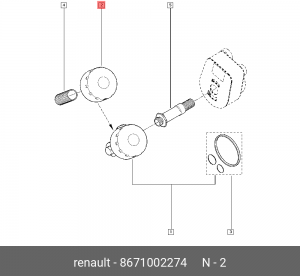 Фильтр масляный двигателя 8671002274 8671002274 RENAULT