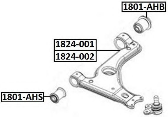 САЙЛЕНБЛОК ПЕРЕДНЕГО РЫЧАГА ПЕРЕДНИЙ OPEL 1801AHS 1801-AHS ASVA