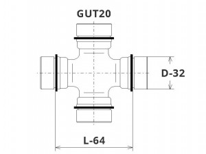 Крестовина TOYOTA Toyoace вала карданного GMB GUT20 GMB