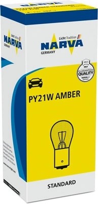 Лампа 12V PY21W BAU15s желтая NARVA 176383000 NARVA