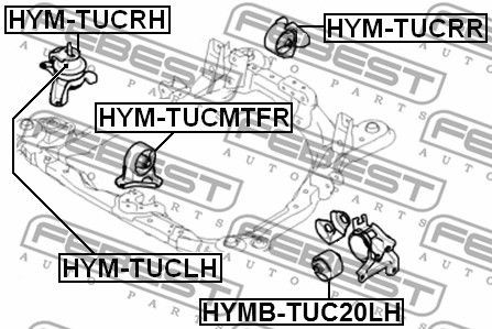 Опора двигателя передняя HYUNDAI TUCSON 2004-2010 HYM-TUCMTFR HYM-TUCMTFR FEBEST