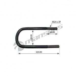 Стремянка рессоры M24*3.0-B10-128/(310-320) HD85 BPW;  без гаек 300113 MANSONS