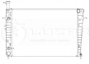 Радиатор охл. для а/м Hyundai Tucson/Kia Sportage (04-) G AT (тип Doowon) (трубк LRC08188 LUZAR