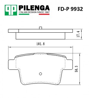 Колодки тормозные диск.задние MONDEO III c 2004 по 2007 FD-P9932 FDP9932 PILENGA