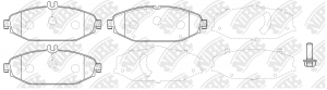 Колодки тормозные MERCEDES E (W212) передние (4шт.) NIBK PN0574W NIBK