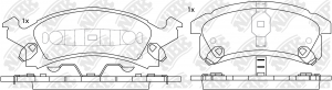 Колодки тормозные CADILLAC Seville (99-04) передние (4шт.) NIBK PN0311 NIBK