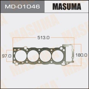 прокладка ГБЦ!\ Toyota Tacoma/Land Cruiser/Hi-Lux/Hi-Ace 2.4/2.7 16V 2RZ-FE/3RZ- MD-01046 MASUMA