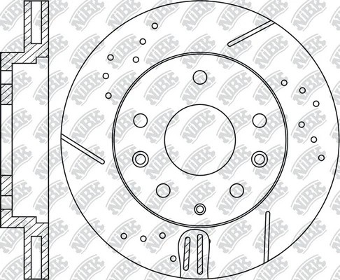 Диск тормозной MAZDA 6 (02-07) (2.0/2.3) передний (1шт.) NIBK RN1195DSET NIBK