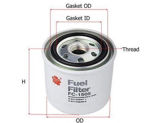 Фильтр топливный KUBOTA CASE NEW HOLLAND SAKURA FC1505 SAKURA