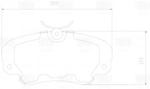 Колодки торм. Opel Omega A (86-)/Omega B (94-) диск. перед. (PF 2438) PF 2438 TRIALLI