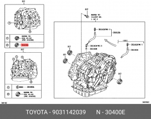 сальник! для масляного насоса CVT \ Scion iQ 1.3 12-15 90311-42039 TOYOTA