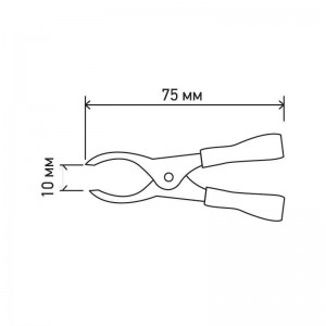 16-0015_ЗАЖИМ ''КРОКОДИЛ''! 30А 75ММ 160015 REXANT