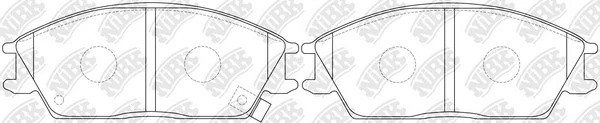 Колодки тормозные HYUNDAI Accent передние (4шт.) NIBK PN0091 NIBK