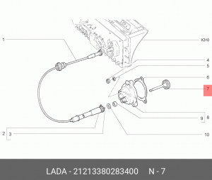 Шестерня привода спидометра ВАЗ-21213 ведомая АвтоВАЗ 21213380283400 LADA VAZ