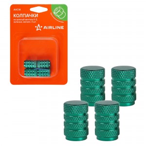 Колпачок камеры K-2 (зеленые, металл) 4 шт. AVC14 AIRLINE
