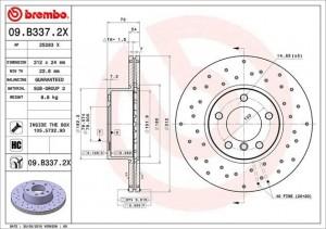 Диск перфорированный Brembo Xtra 09.B337.2X 09.B337.2X BREMBO