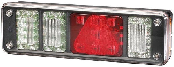 фонарь задний многосекц!RH 6-секц. прямоуг.черн корпГибрид ламп с LED секциями\K 2VP340961-021 HELLA