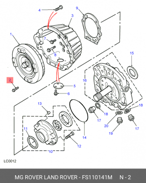 FS110141M ВИНТ FS110141M LAND ROVER