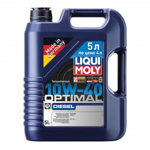 2288 АКЦИЯ LiquiMoly П/с. мот.масло Optimal Diesel 10W-40 CF B3 (5л) 2288 LIQUI MOLY