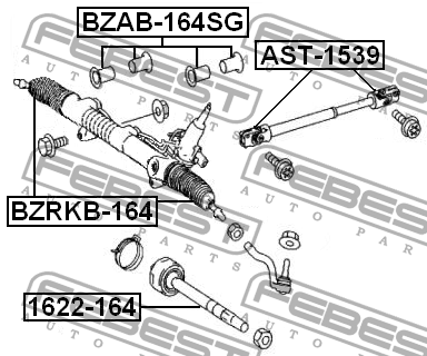 Опора рулевой рейки комплект BZAB-164SG BZAB-164SG FEBEST